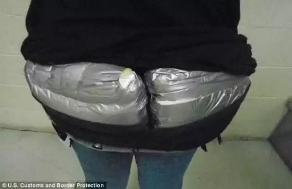 Woman Caught While Trying To Smuggle Cocaine Strapped To Buttocks {See GraphicPhoto}